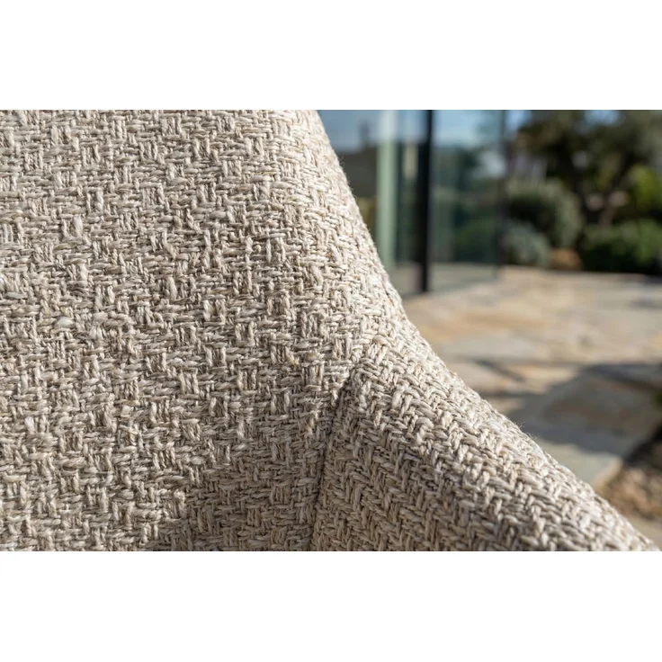 KAWOLA Gartenstuhl AMUR Outdoor Stoff cremefarben 80 x 62 x 62 cm – Bild 8