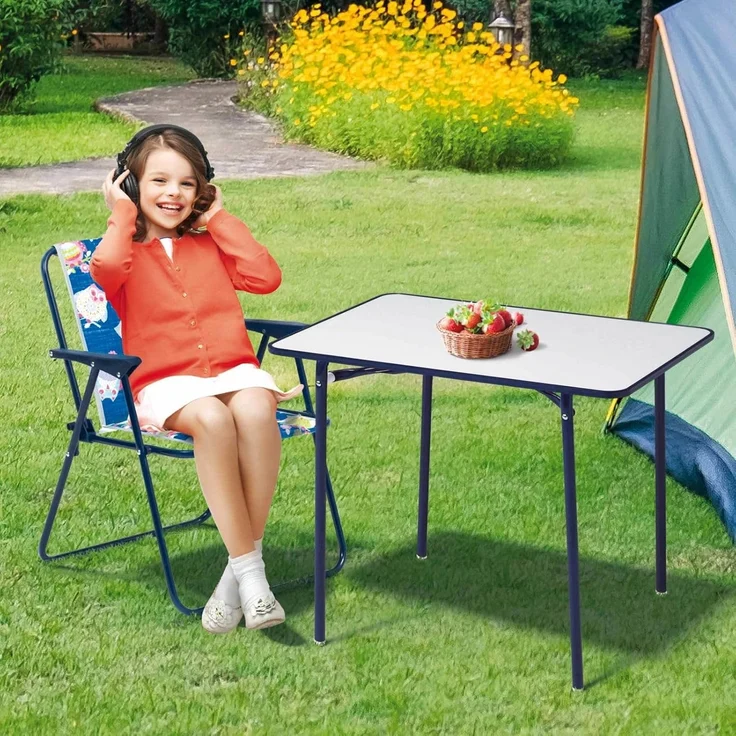 Kinder-Camping-Klappsessel blau – Bild 2
