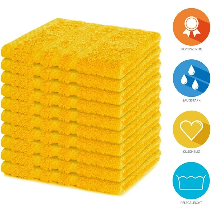Lavea Seiftuch Elena, 30x30cm aus 100% Baumwolle, einzigartig weiche Seiftücher (Set, 10-St), ideal für die schonende Reinigung von Gesicht und Händen – Bild 1