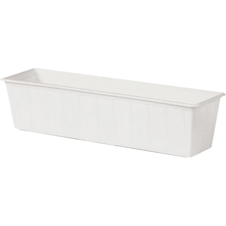 Ebert 77401 Universal-Blumenkasten Super aus Kunststoff, 40cm, weiß (1 Stück)
