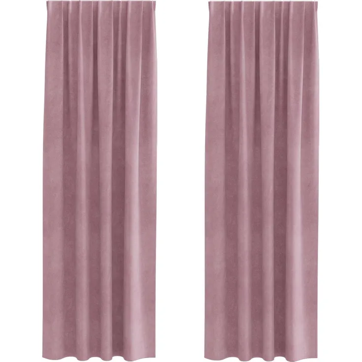 Verdunkelungsvorhänge 2 pcs | für Wohnzimmer & Schlafzimmer Dunkelrosa 140 x 245 cm Samt