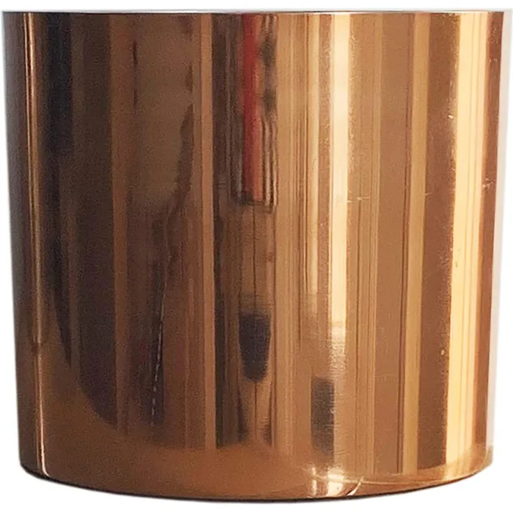 Leaf Blumentopf aus Metall, gebürstetes Kupfer, 20x18 cm