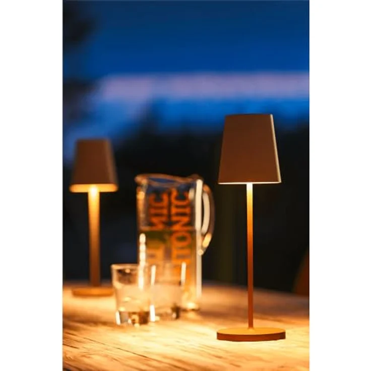 SLV VINOLINA TWO, Tischleuchte, Akku, IP65, 2200/2700/3000K, TOUCH, rost - Ambiente- Tisch- und Standleuchten – Bild 4