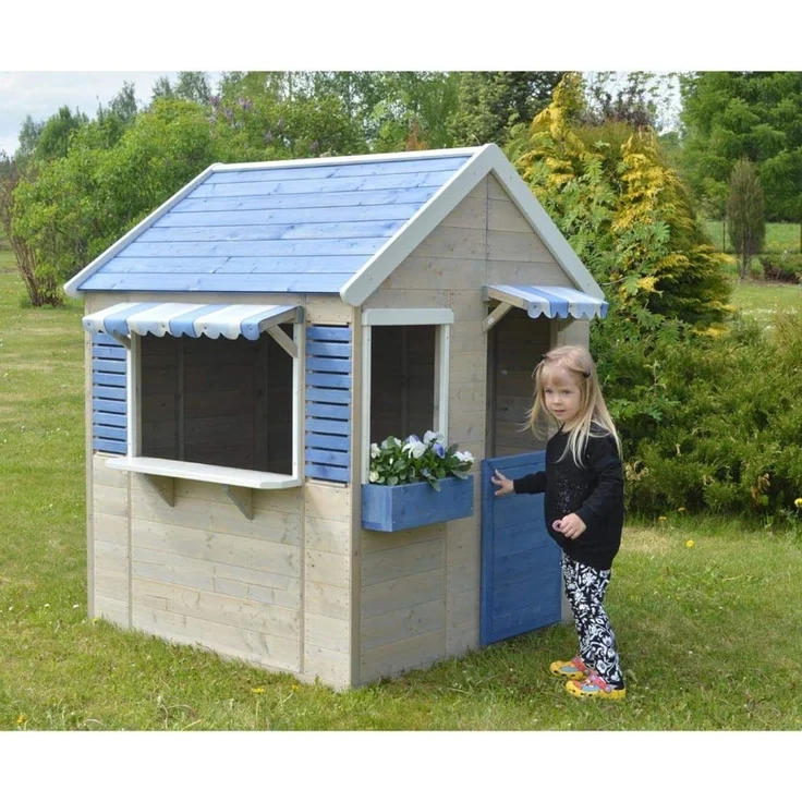 Wendi Toys Holz Spielhaus Delfin | Natur | – Bild 3