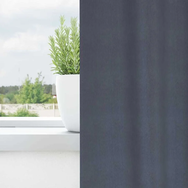 vidaXL Verdunkelungs-Vorhänge mit Ringen 2 Stk. Anthrazit 260 x 140 cm 4107452 – Bild 3