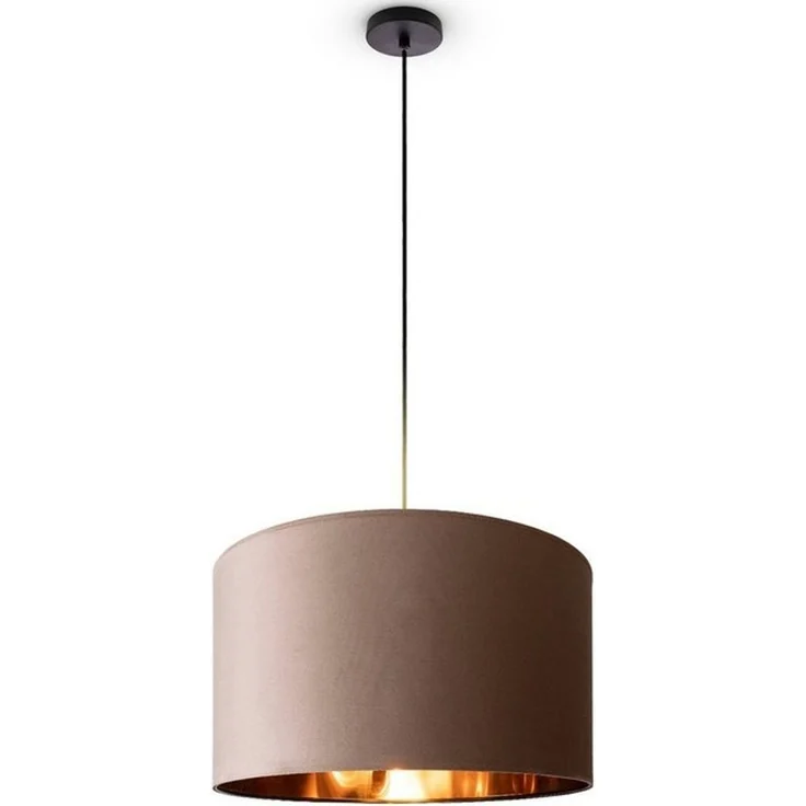 Paco Home Pendelleuchte Hugo uni Color, ohne Leuchtmittel, Wohnzimmer Lampenschirm aus Velour Unifarben Deko E27 Kabel 1,5m – Bild 4