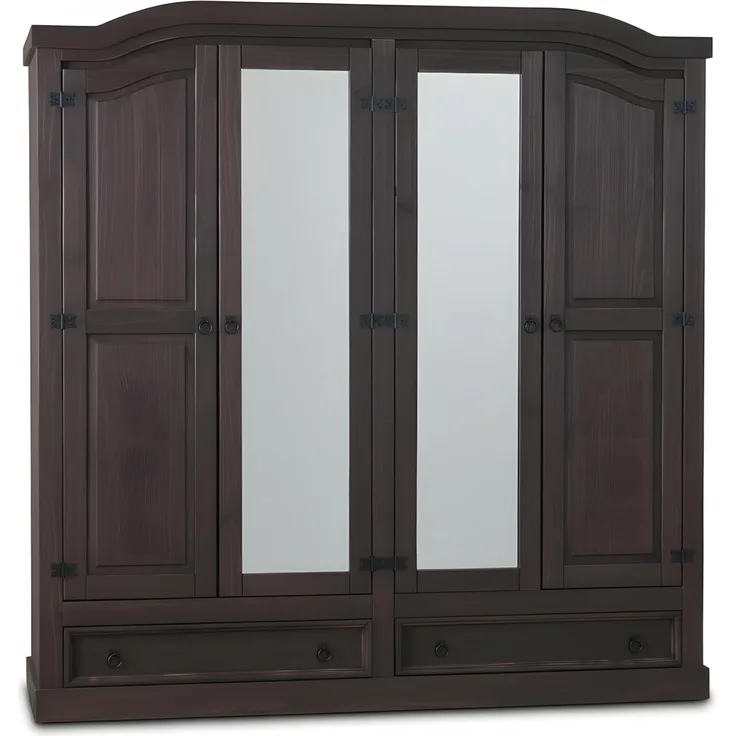 4-türiger Kiefer Kleiderschrank New Mexico kolonial
