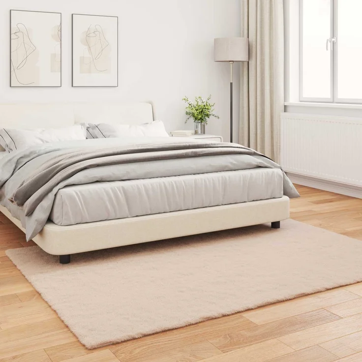 vidaXL Rutschfester Kunstfellteppich Olite Taupe 120 x 170 cm 42021746 – Bild 3
