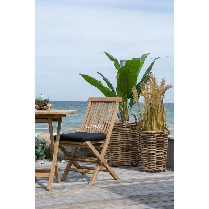 Gartenstuhl >Toledo< (2er-Set) in Teak, Massivholz - 46x89x62cm (BxHxT) – Bild 8