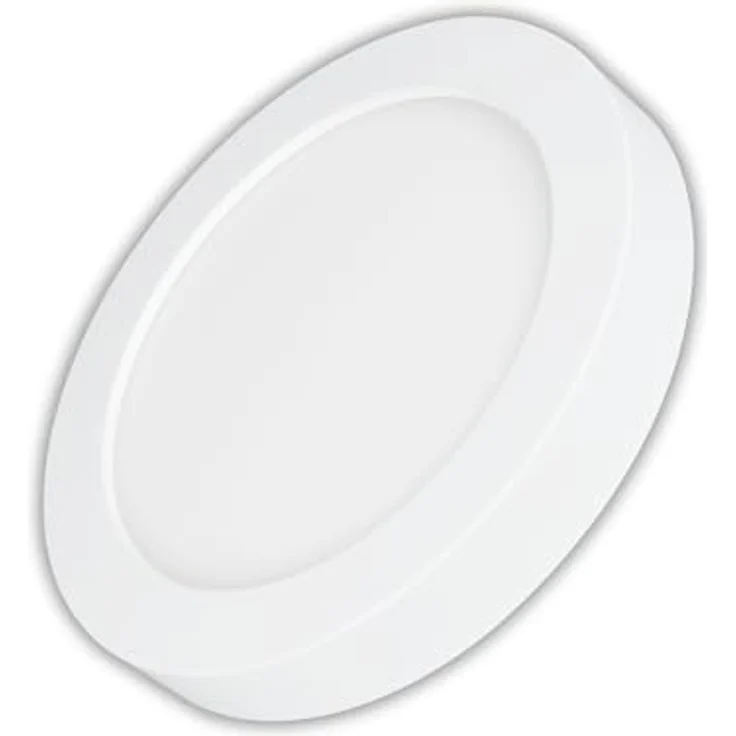 LUXULA LED Aufbauleuchte CIRCLE, 6W 525lm, ø122x35mm, einstellbare Farbtemperatur 3000K-6000K, matt, rund, Spot Aufbaupanel mit Diffusor – Bild 1