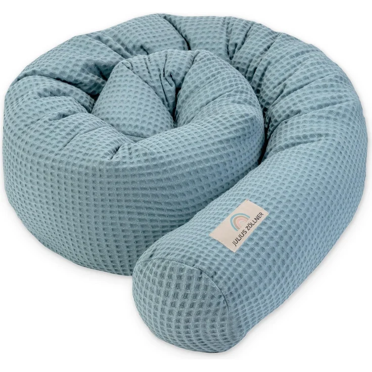 JULIUS ZÖLLNER Nestchenschlange Waffelpiqué Greenery, 180 cm lang, Durchmesser von 14 cm – Bild 1