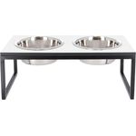 Hundenapf Futternapf DIMO Metall Schwarz HPL-Platte Weiß von Jan Kurtz
