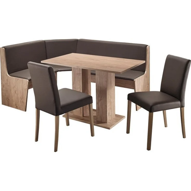 massivline&more Eckbankgruppe Sylt, (Set, 4-tlg), Eckbank ist umstellbar, Eckbank mit Truhe – Bild 4