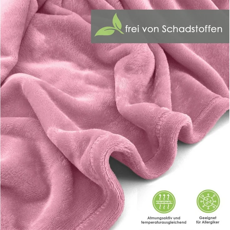 Wohndecke Premium Super Soft Flanell Kuscheldecke Sofadecke, heimtexland, super weich und flauschig, Allergiker geeignet, atmungsaktiv – Bild 2