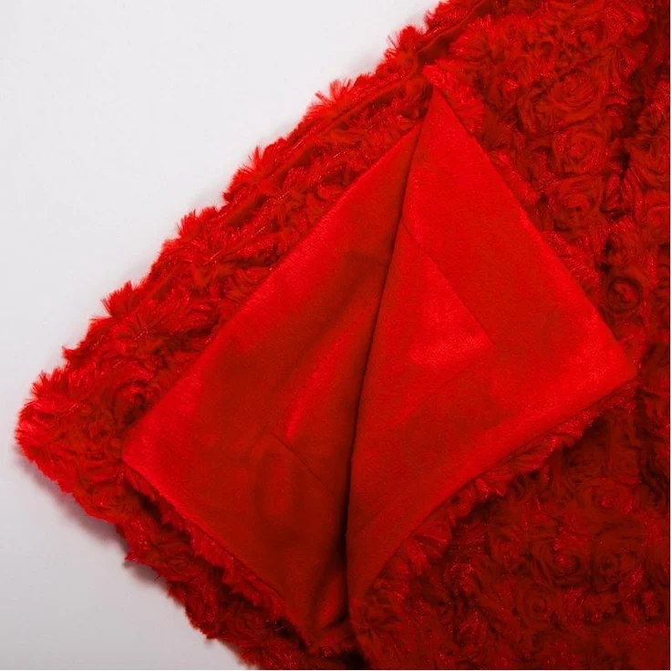 Wohndecke Florenza Kuscheldecke Sofadecke Tagesdecke Plüsch 150x200cm rot, CelinaTex, flauschig,weich,Wohnraumdekoration,effektvoll,hautfreundlich,dekorativ – Bild 5