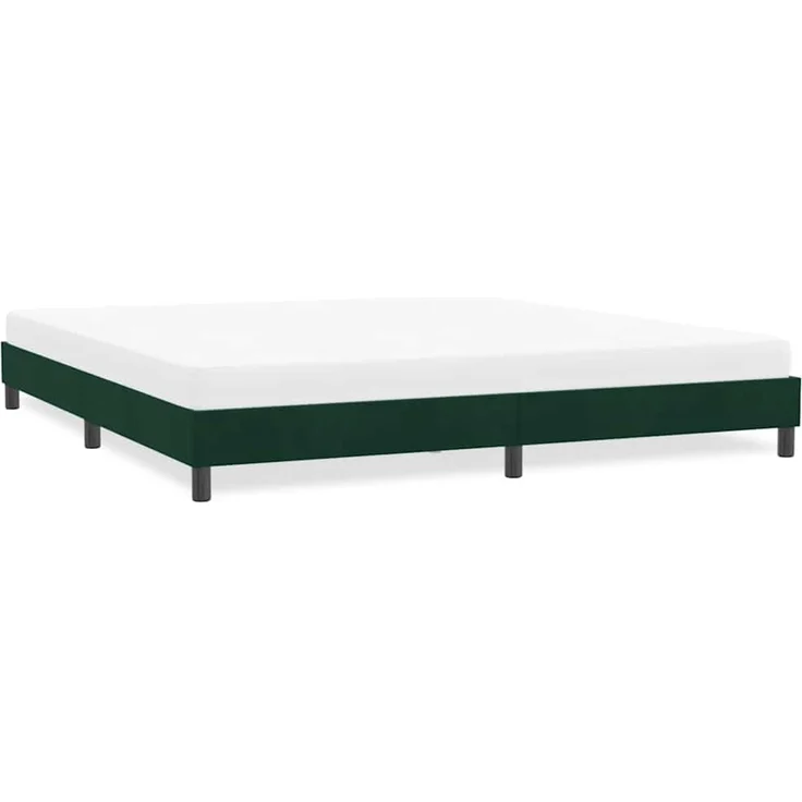 Doppelbett, Bettgestell Modernen ohne Matratze Dunkelgrün 180x220 cm Samt d2396e – Bild 2
