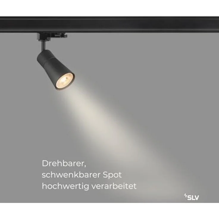 SLV PURI 2.0 Cone, 3~ Spot, GU10, 1x max. 6W, schwarz - Leuchten mit 3 Phasen Adapter 230V – Bild 2
