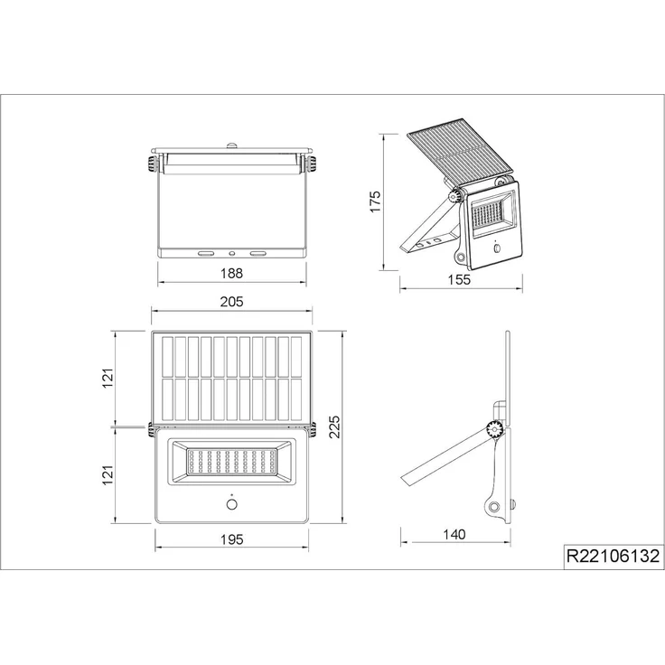 Solarstrahler MOURA außen mit Bewegungsmelder, Breite 20cm – Bild 21