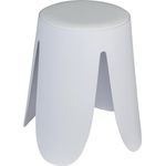 Badhocker Comiso, belastbar bis 180 kg, mit gepolsterter Sitzfläche und rutschsicheren Füßen, Ø 44,5x46 cm, Weiß