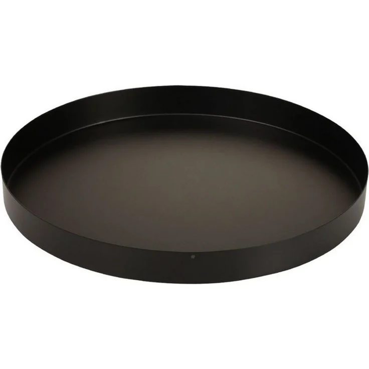 Florists Products Dekotablett Rundes Metalltablett Kerzen- und Dekotablett Schwarz 20cm 2er, 2 Stück – Bild 1