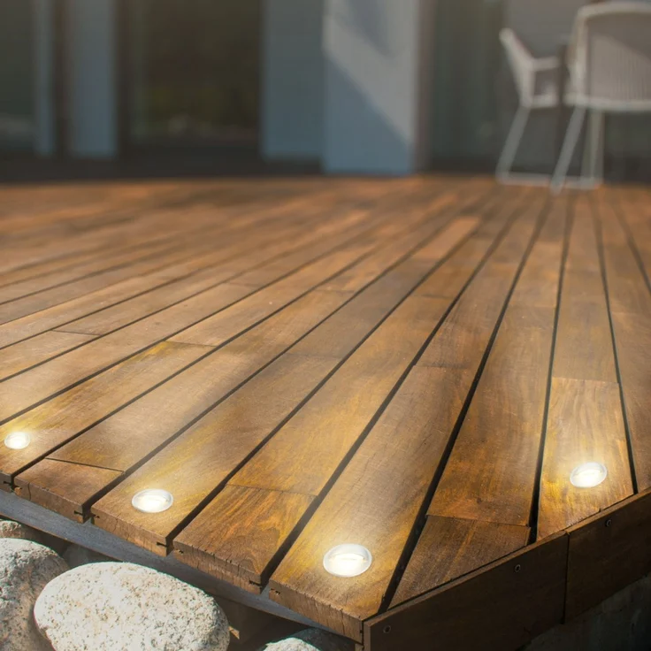 Briloner LED Außen-Bodenstrahler Teak Connect to Shine 3er Starterset 10W warmweiß – Bild 6