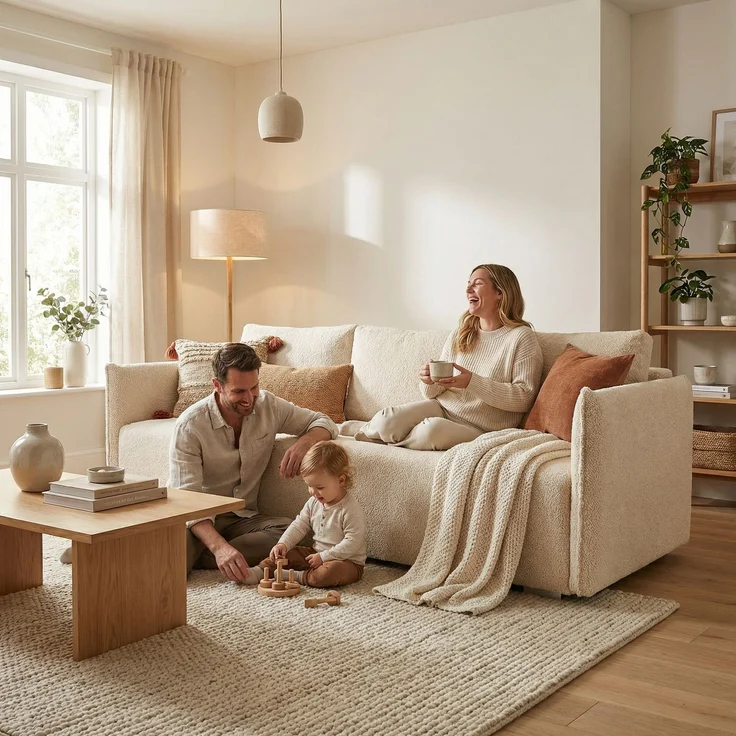 Wohnero 24 Bianca Premium Schlafsofa 207x93 cm mit Bettkasten & Schlaffunktion – 191x142 cm Liegefläche, 3-Sitzer Design Sofa - Weiss – Bild 1