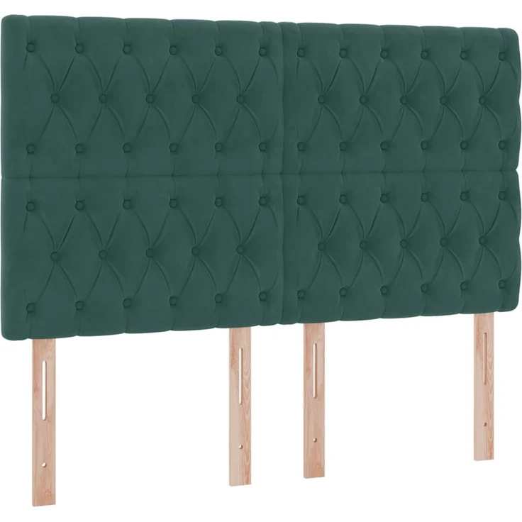 vidaXL Aufbewahrungsbett mit Matratze Dunkelgrün 140 x 200 cm Samt 3372096 – Bild 9