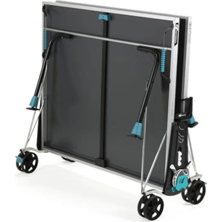 Cornilleau 300X Outdoor Tischtennisplatte, robuste Melaminharzplatte mit höhenverstellbaren Standbeinen, schwarz – Bild 4