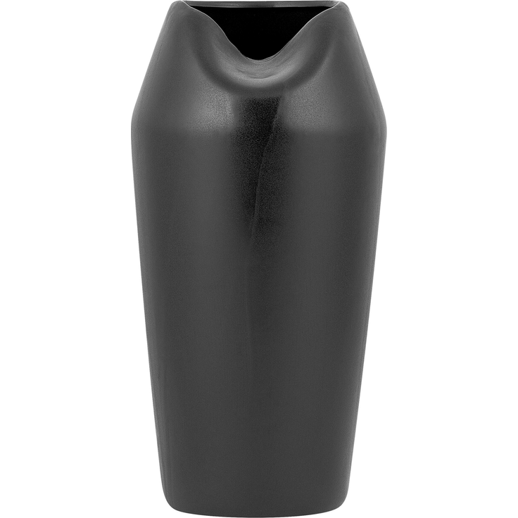 Dekovase APAMEA 33 cm Steinzeug Schwarz