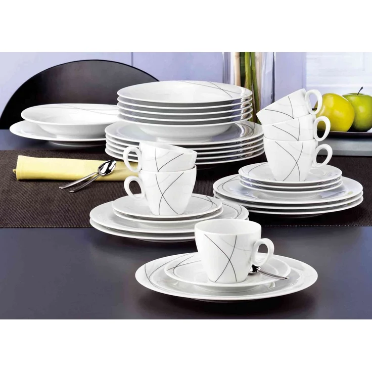 Seltmann Weiden Trio Highline Kaffeetassen mit Untertassen 230 ml 6er Set – Bild 5