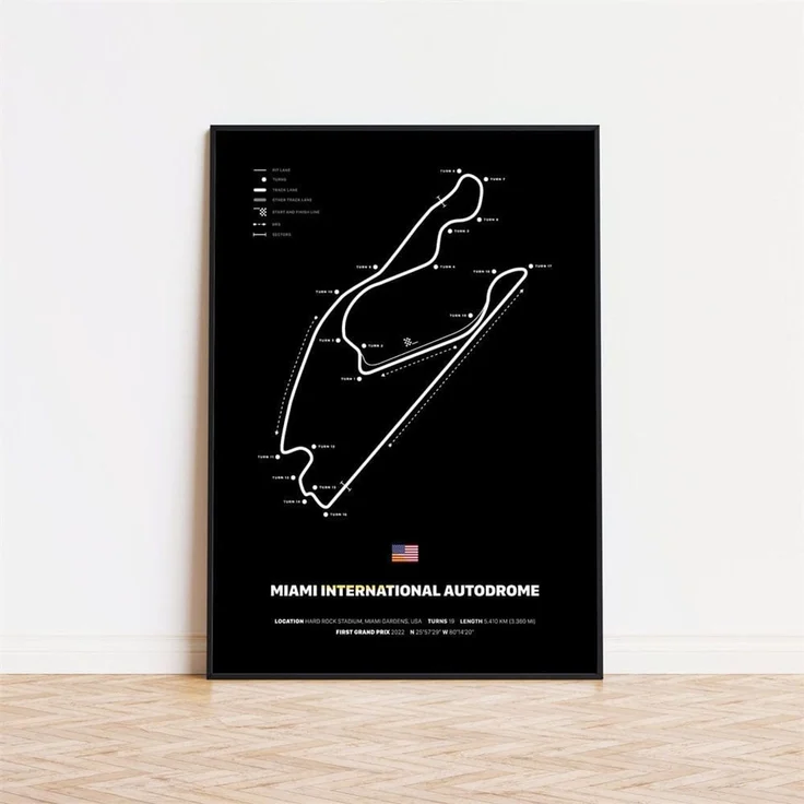 Poster Formel 1 Rennstrecken · Deko Print ohne Rahmen - F / 21x30 cm – Bild 4