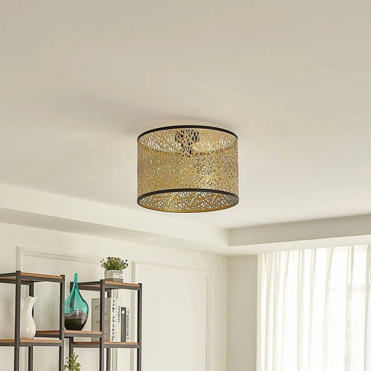 Lindby Deckenleuchten Yonah, Gold / Messing IP20, 1x15 W LED – Bild 2