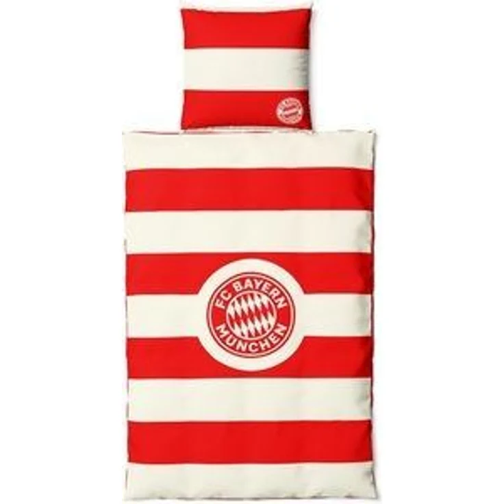 FC Bayern München Bettwäsche FC Bayern München I Bettwäsche Flanell I Rot-Weiß I 135 x 200 cm, Baumwolle – Bild 4