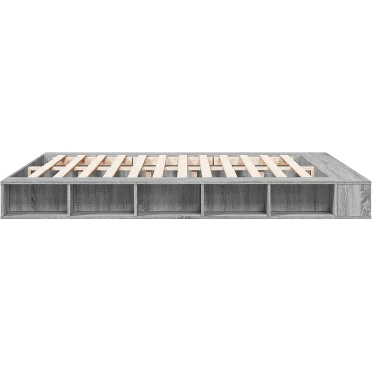 vidaXL Bettgestell Grau Sonoma 180x200 cm Holzwerkstoff 3280459 – Bild 5