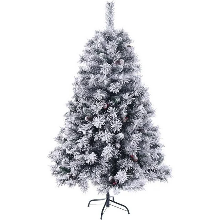 SVITA Künstlicher Weihnachtsbaum Weihnachtsbaum, Nordmanntanne, 371 Spitzen, Schnee, Tannenbaum, Kunstbaum, PVC, 150 cm