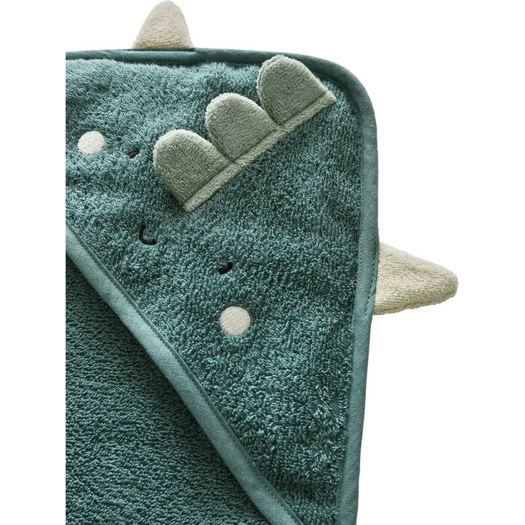 vertbaudet Kapuzenhandtuch Baby Kapuzenbadetuch & Waschhandschuh DRACHE – Bild 2