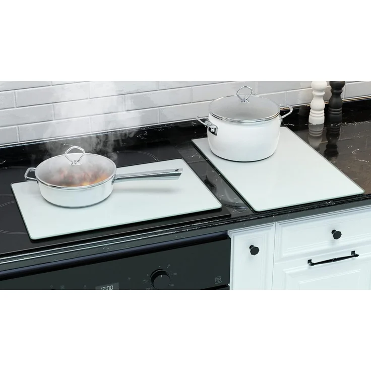 ALLboards Schneidebrett Glas Herdabdeckplatte Schneidebrett 2er Set Multi-Platte – Bild 2
