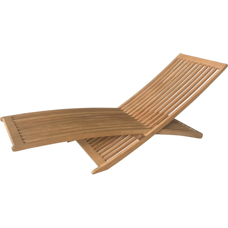 LECO Sonnenliege GRAZIA inkl. Polsterauflage grau, Eukalyptus FSC 100 %, 168x53x62 cm – Bild 2