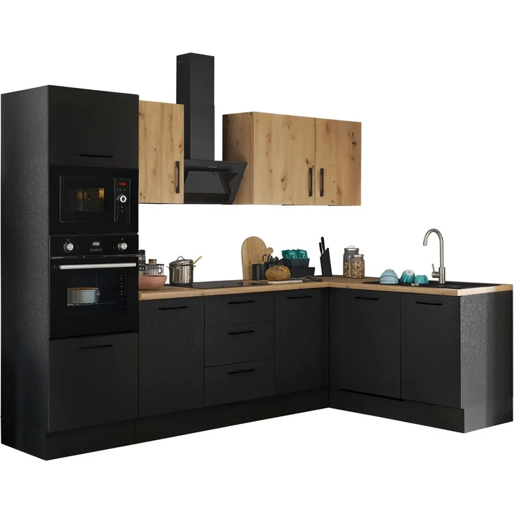 BASIC by Balculina Winkelküche Turin, Stellbreite 280x175 cm, wahlweise mit E-Geräten – Bild 1