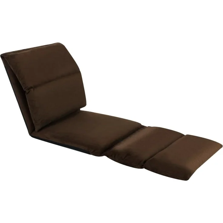 vidaXL Bodenstuhl Faltbar Braun Mikrofaser [325258] – Bild 3