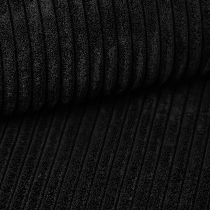 Wohnero24 Schlafsofa HIRA 240x102 cm – Premium Cord Sofa Schwarz mit Schlaffunktion 191x152 cm & Bettkasten – Bild 7