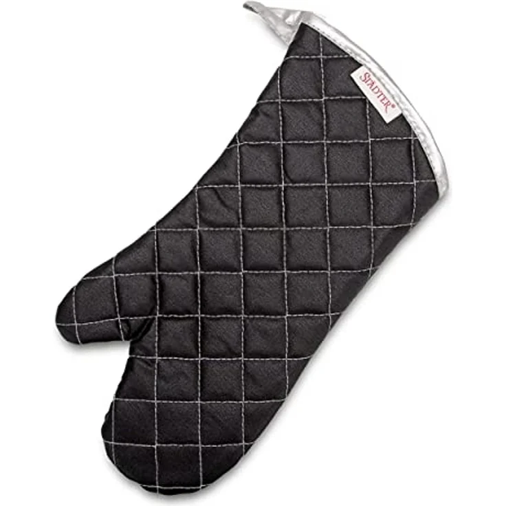 Städter Backhandschuh Schwarz Baumwolle Hitzebeständig 41x21 cm – Bild 1