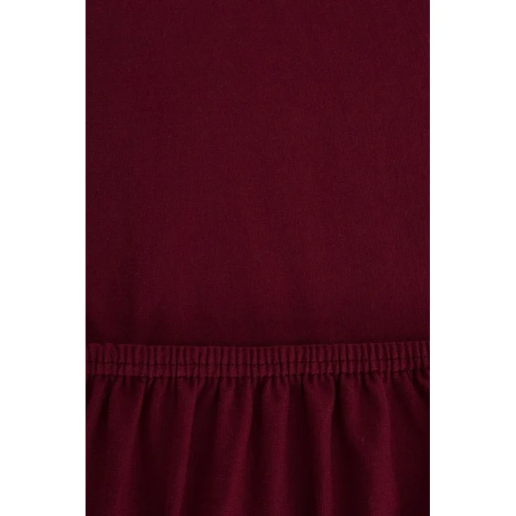 r-up Prima Spannbettlaken 90x200-100x220 bis 35cm Höhe bordeauxrot 97% Baumwolle / 3% Elasthan 160g/m² – Bild 3