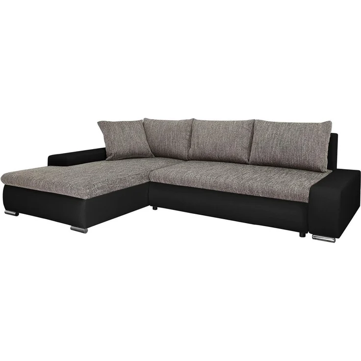Beautysofa Polsterecke mit Schlaffunktion Teo L, L-Form Ecke Sofa Relaxcouch, Polsterecke mit Schlaffunktion Bettkasten, stilvoll Wohnzimmersofa aus Webstoff und Kunstleder – Bild 5