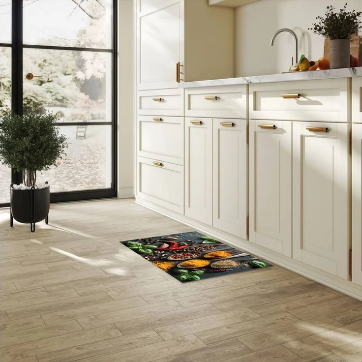 Primedeco Teppich Küchenteppich Küchengewürze PVC rutschfest abwaschbar Läufer, Rechteckig, Höhe: 3 mm, Pflegeleicht & Wasserabweisend – Bild 4