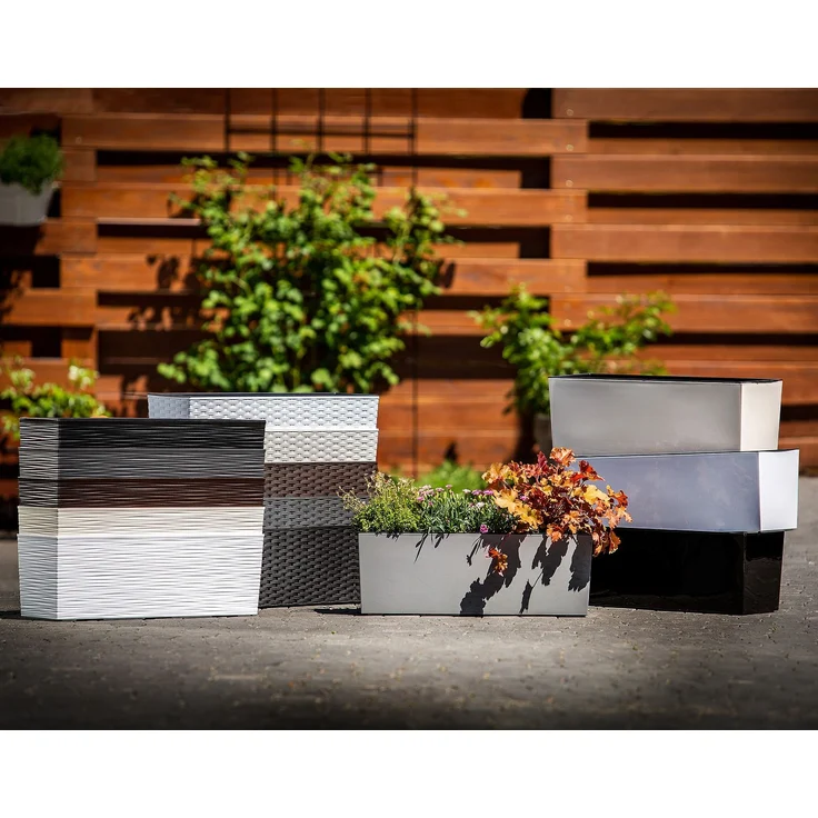 KADAX Blumentopf Balkonkasten + Einsatz 19x56cm Weiß – Bild 8