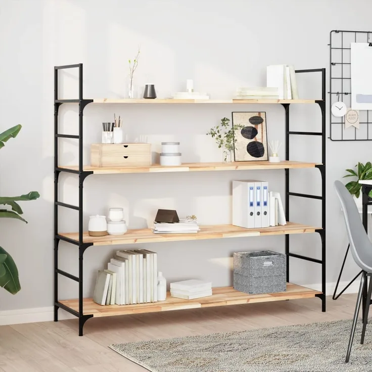 Schweberegal 2 pcs, Bücherregal Wand, Wandregal 140x40x2 cm Massivholz Akazie Unbehandelt
