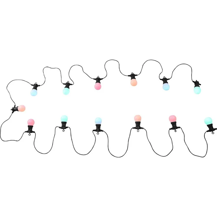 LED Lichterkette, Außenleuchte, schwarz, Opal, IP44 – Bild 1