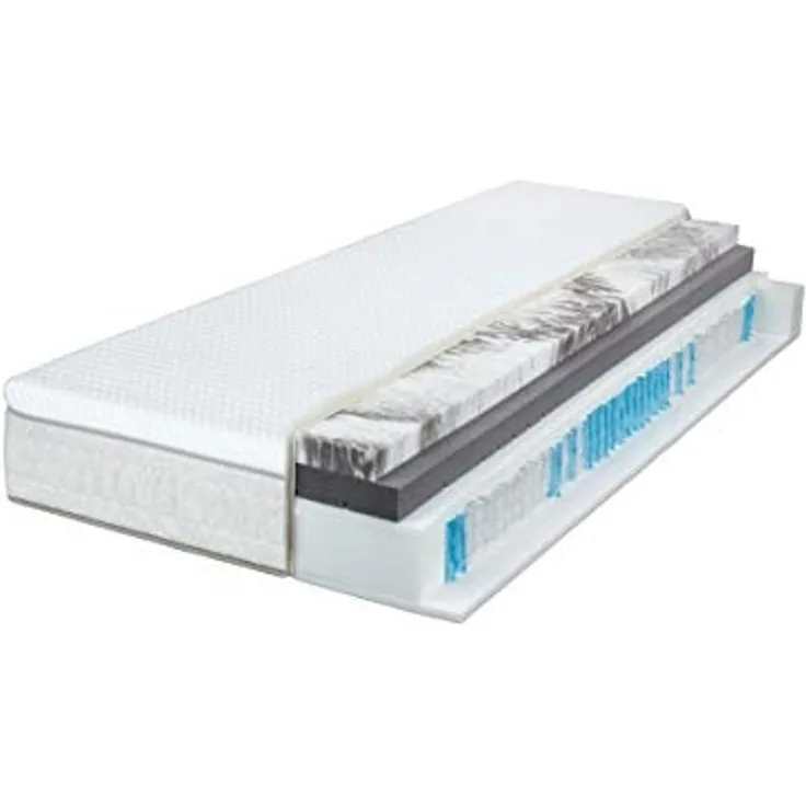 Breckle 'Sinfonia 1000 TFK Gel Turn' 7-Zonen Boxspring-Matratze H2/H3 integrierter Wendetopper 90x200 cm