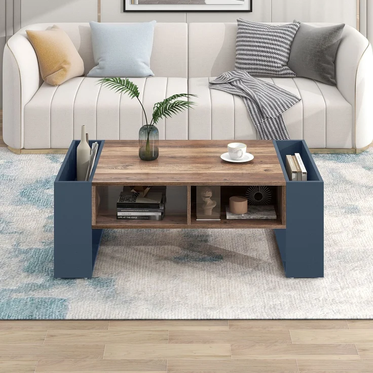 Schrank Holzfarbe Schwarz Sideboard Aufbewahrung Kommode Spanplatte Melamin modern 111x40x60cm – Bild 3